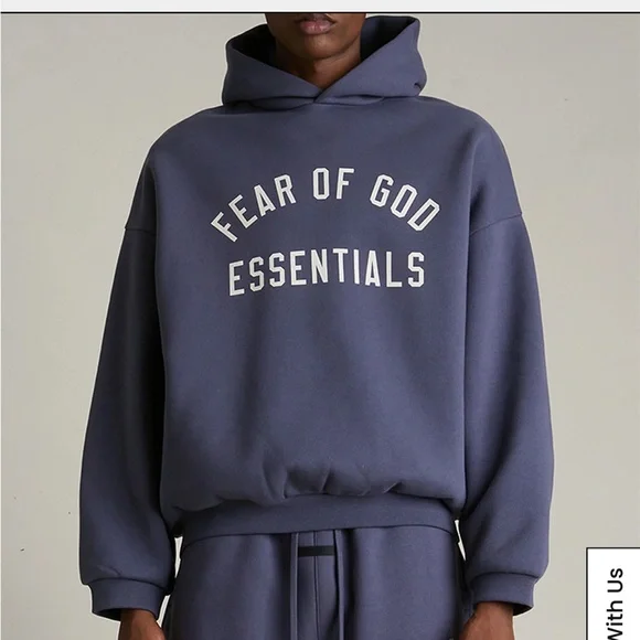 ESSENTIALS Fear of God Essentials Navy Hoodie ✨Authentic✨ - Picture 2 of 6